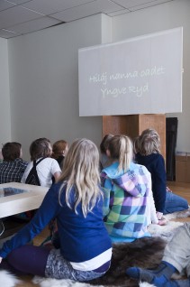 Fra formidling i Vindusgalleriet, Nasjonalmuseet 2011, 5. klasse, Ila skole, Oslo. Foto: Nasjonalmuseet